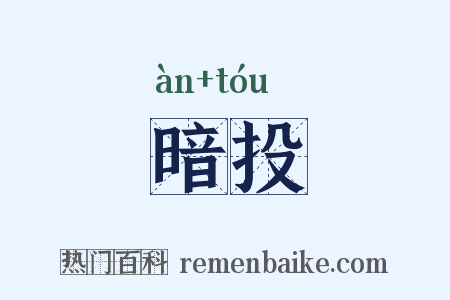 暗投是什么意思的图片